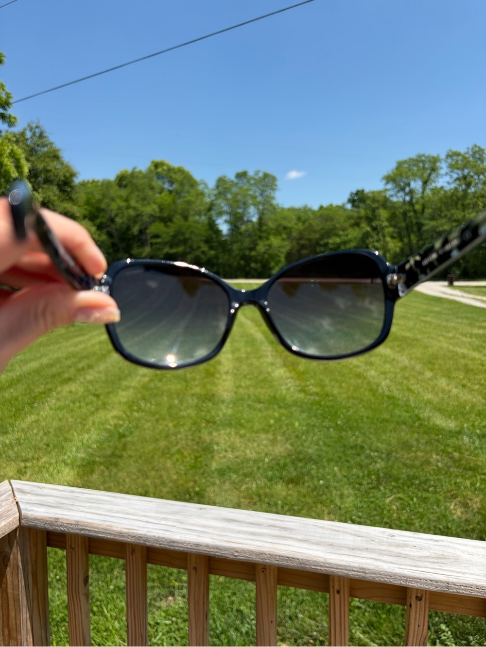 COACH OVERSIZED DESIGNER BLACK CRYSTAL MOSAIC SUNGLASSES 58-18-135 W/case - Picture 6 of 16